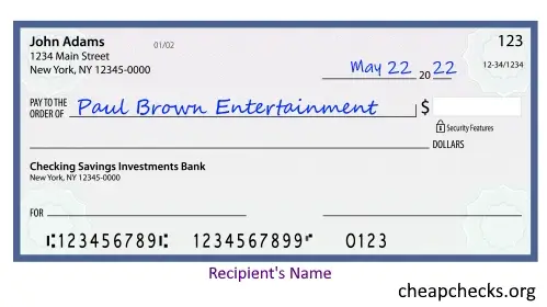 Writing a Check